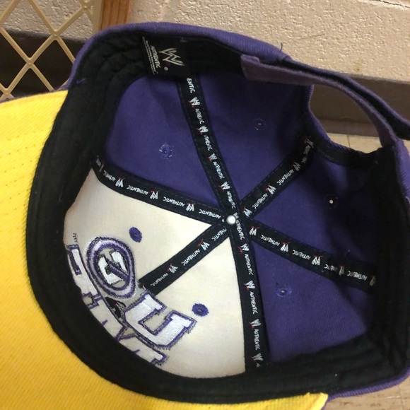 WWE John Cena Purple Yellow U Can't See Me Adjustable Baseball Cap Hat - Picture 4 of 5